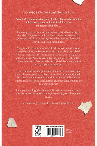 Epsilon Yayınevi Pişmanım Ama Colleen Hoover
