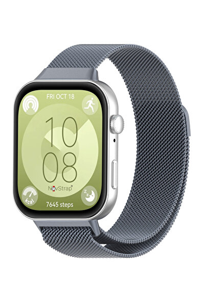 NovStrap Huawei Watch Fit 4 Pro/fit 4/fit 3 Ile Uyumlu Kordon Kayış Metal Hasır Örgü Çelik Kordon