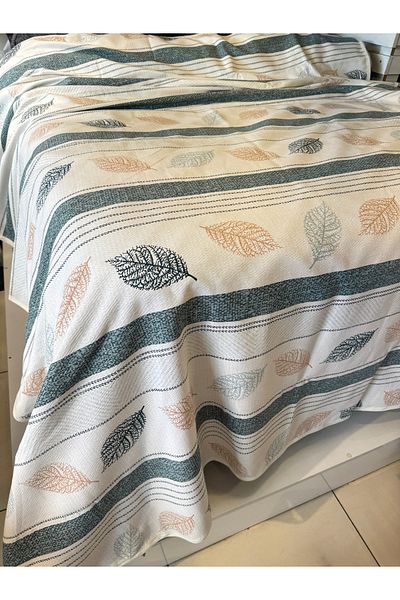 ŞENER HOME Leaf Pattern Printed 150X240 Cm. Single Single Pike