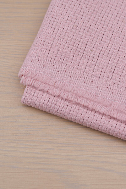 domino Embroidery Fabric Pink a Quality Cotton Pink