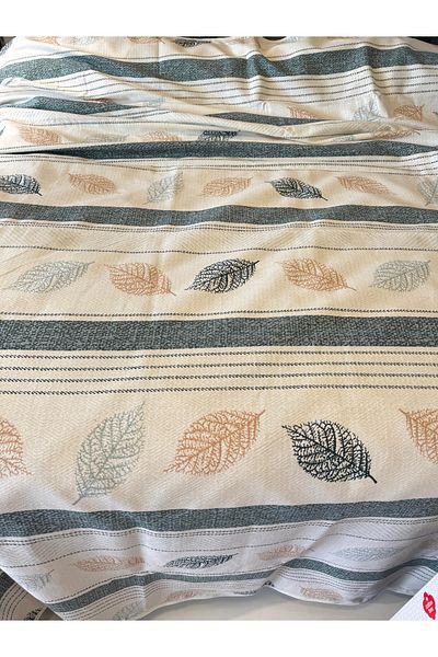 ŞENER HOME Leaf Pattern Printed 200X240 Cm. Double (Battal) Single Pike