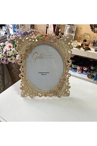 Gold home design Güllü Krem Renk Çerçeve 20x25 cm