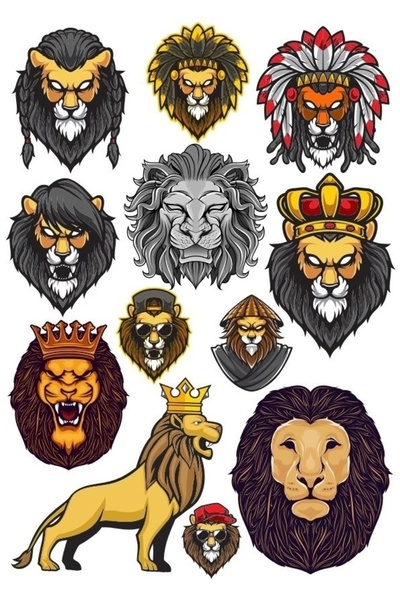 Reysa Tasarım مجموعة ملصقات The Lion King - 1 13 قطعة للهاتف والكمبيوتر اللوح...