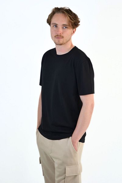 Mood Lab Unisex 2-Pack Black Grimelange Plain Basic T-Shirt 100% Cotton