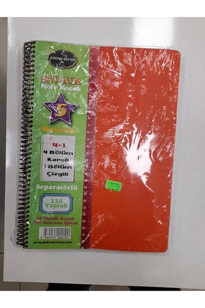 DEFNE DEFTER Caiet Blue Star - 4,1,125 coli cu separatoare