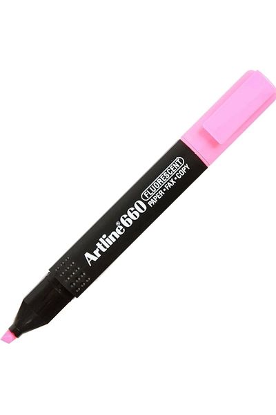 artline قلم هايلايتر 1.0-4.0 ملم - طرف مقطوع، وردي
