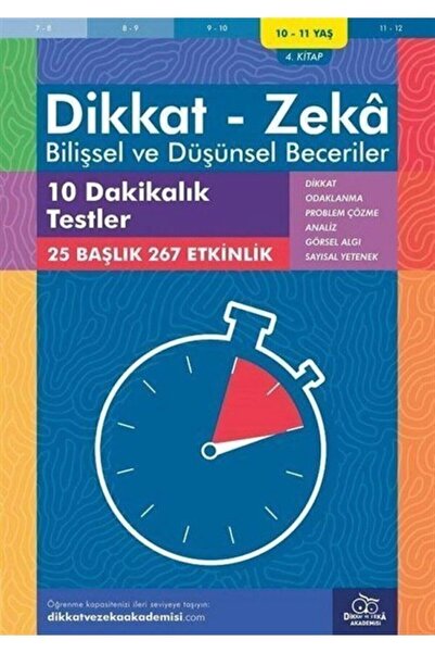 Dikkat ve Zeka Akademisi Dikkat Zeka - Bilişsel Ve Düşünsel Beceriler 10-11 Y...