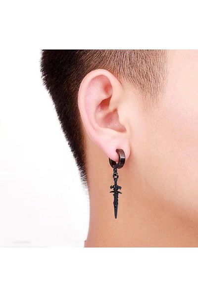 GOSSİP TEAM Vintage Punk - Korean Heart War Cartilage Earrings