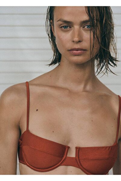 MANGO Woman Satin Apreli Underwire Bikini Top