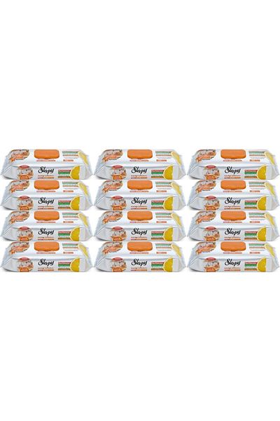 Sleepy Easy Clean Surface Cleaning Kitchen Towel-Wipe 50 Sheets Orange Oil (Set of 12) 600Yprk