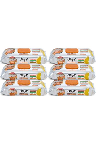 Sleepy Easy Clean Surface Cleaning Kitchen Towel - Wipes 50 Sheets Orange Oil (Set of 6) 300Yprk