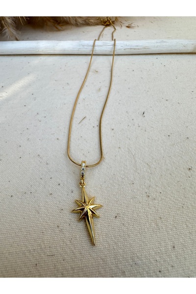 nidistore قلادة صغيرة من الفولاذ بنمط نجمة - تشاغلا شيكل