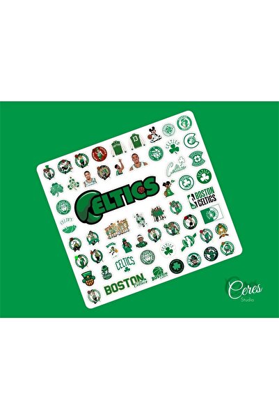Ceres Studio Boston Celtics Nba Sticker Etiket 1 Sayfa 58 Adet Etiket