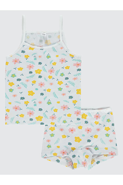 Civil Girls طقم ملابس داخلية للبنات 2-10 سنوات باللون الأبيض