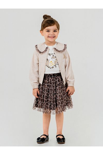 Pierre Cardin 2-5 Years Old Girl Beige Suit Set