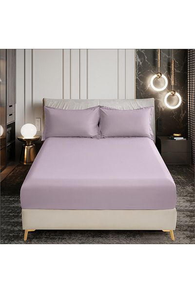 Donetella Fitted Sheet Set – 200x200 cm Super King Size, 1 Sheet + 2 Pillowcases, 35 cm Deep Pocket