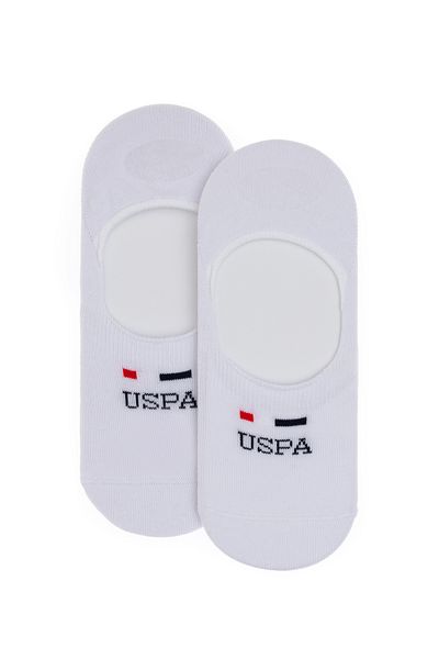 U.S. Polo Assn. Men's White 2-Piece Ballerina Socks 50311356-Vr013