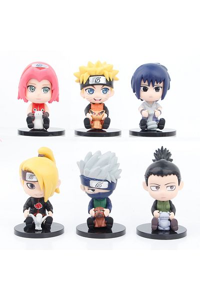 Choice Pack By Bag 01 6pcs/set Naruto Characters Cute Pvc Action Figure Model Toys