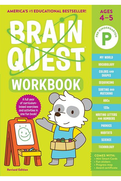 Workman Publishing Brain Quest Wb Rev: Pre-K - للأطفال من سن 4 إلى 5 سنوات