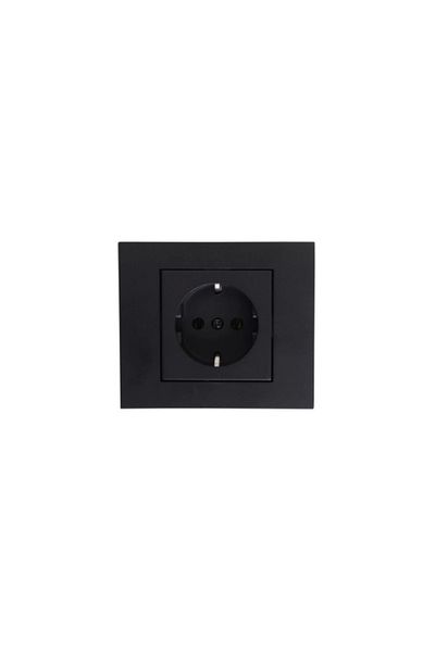 Tenda Ovivo Grano Black Grounded Socket