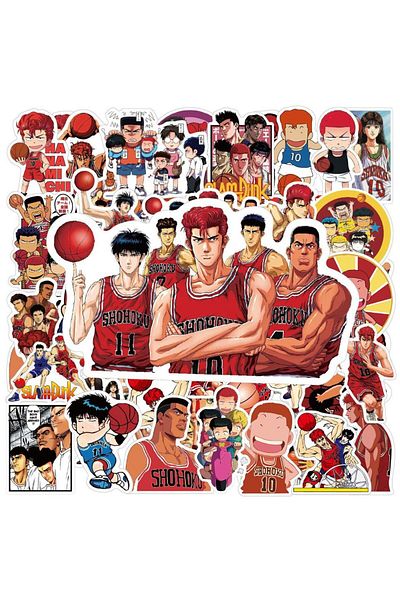 BANDAI Dmtz391-1-50pcs 50/59pcs Cool Slam Dunk Cartoon Graffiti Sticker Luggage Laptop Cartoon Waterproof P