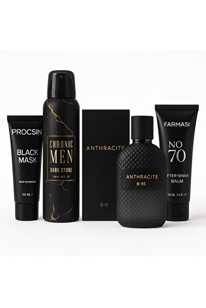 Rebul R95 Anthracite EDP Erkek Parfüm Seti 4lü