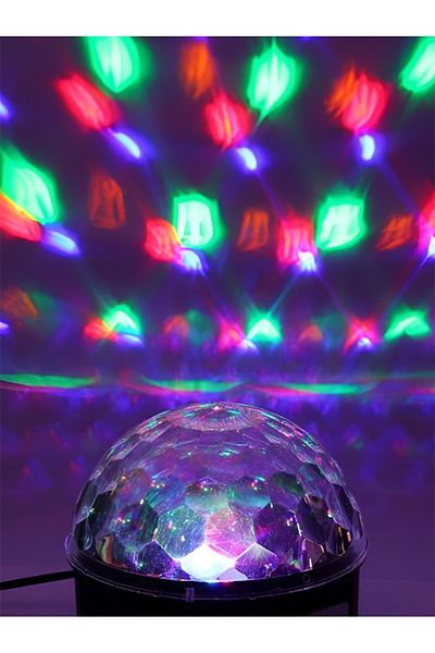 MACON مصباح مسرح كريستالي LED من Magic Ball JA179 مزود بمشغل MP3 وبلوتوث مع جهاز تحكم عن بعد