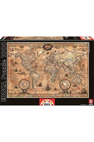 EDUCA -puz.1000 Antique World Map 15, N/a