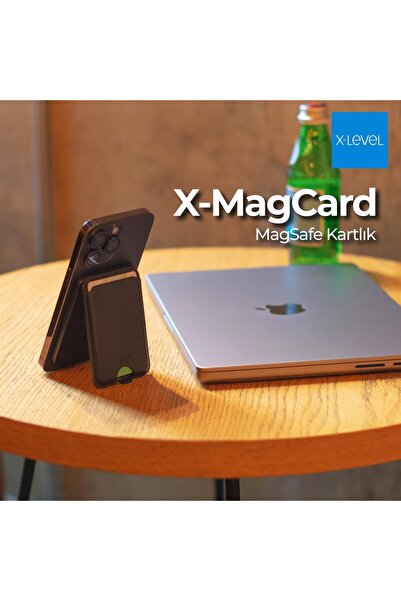 X-Level Magsafe Uyumlu Deri Iphone Kartlık Ve Manyetik Stand -apple Iphone 12 13 14 15 16 (XMC2500)