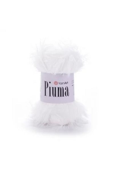 Yarnart PIUMA White-4401 Νήμα Πλεκτομηχανής Χειρός