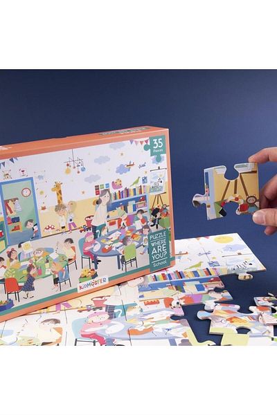 kidmosfer Where Are You / Where Are You / School Puzzle (Yapboz) / 35 Pieces Age 3