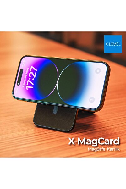 X-Level Magsafe Uyumlu Deri Iphone Kartlık Ve Manyetik Stand -apple Iphone 12 13 14 15 16 (XMC2500)