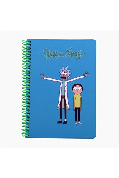 Mabbels Butik Rick And Morty Mavi Defter - Kareli 24x17cm - 96 Yaprak