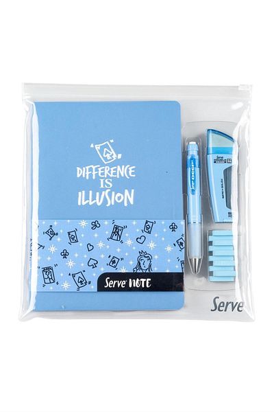 Serve Deep Dbl Erase Steps - Set de notebook, Sky Blue