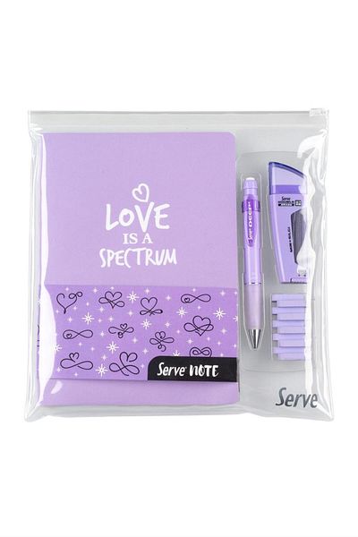 Serve Set caiete Deep Dbl -lavandă