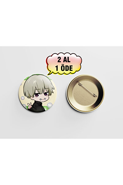 Akumastik Jujutsu Kaisen Toge Inumaki Sevimli 1 adet 44mm Arkası İğneli Buton...