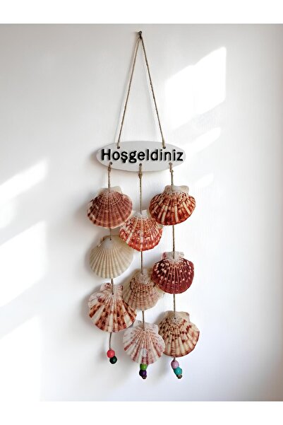 Grimsi Hoşgeldiniz Kapı Süsü Deniz Kabuklu Rüzgar Çanı
