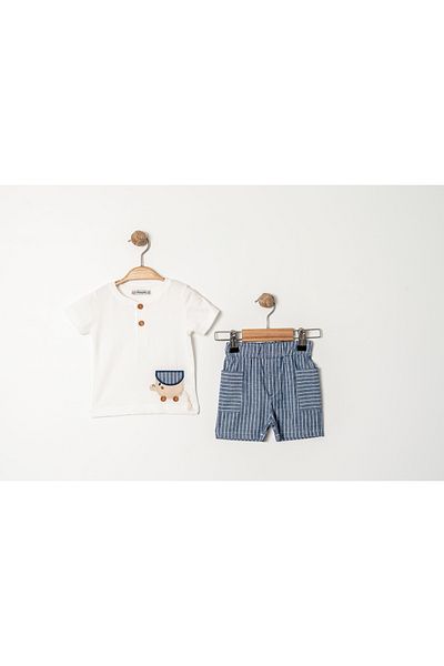 YUSALİ Heron Patterned Men's Shorts Suit