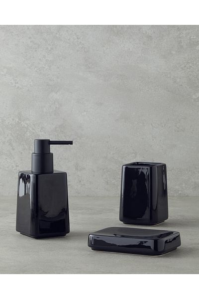 English Home Brenda Ceramic Μαύρο Σετ Μπάνιου για 3 Άτομα σε Κατάστημα