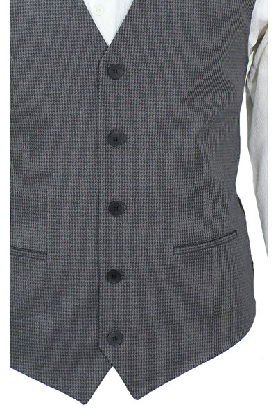 MENTOR REGALO V-подібний жилет Regular Fit світло-сірий з візерунком 50632