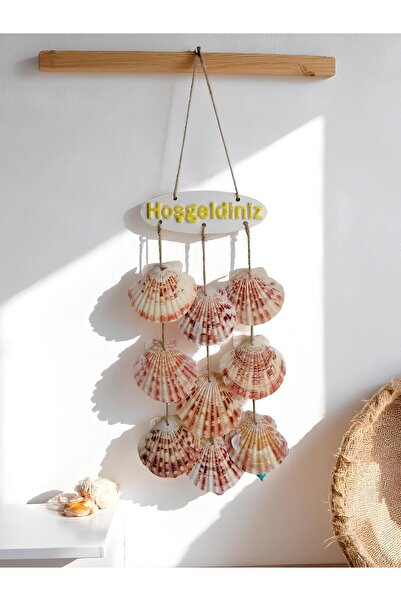 Grimsi Hoşgeldiniz Kapı Süsü Deniz Kabuklu Rüzgar Çanı