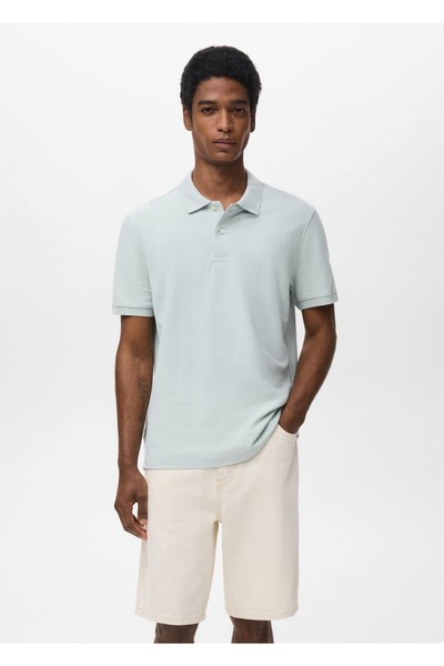 MANGO Man Regular kesim pamuklu pike polo gömlek