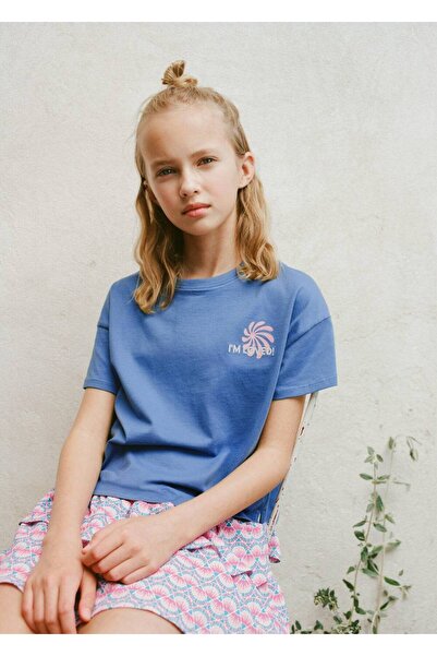 MANGO Kids Kısa kollu desenli tişört