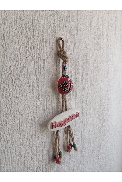 Grimsi Red Ladybug Welcome Decorative Door Wall Ornament