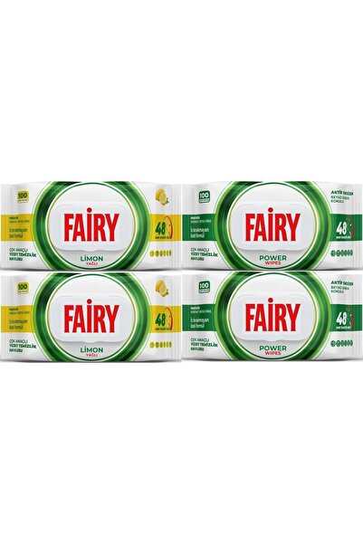 Fairy Prosop de curățare a suprafețelor 100 de coli Ulei de lămâie și oxigen ...