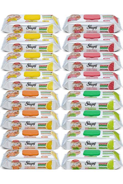 Sleepy Easy Clean Surface Cleaning Kitchen Towel - Wipes 50 Sheets Mixed (Set of 16)
