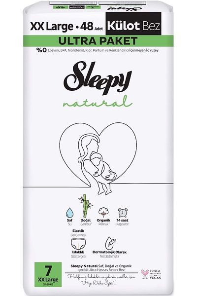 Sleepy Panty Diaper Natural Size:7 (20-30kg) Xx Large 192 Pieces Advantage Ultra Pk