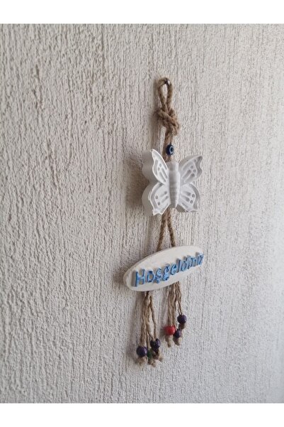 Grimsi White Butterfly Decorative Welcome Door Wall Ornament