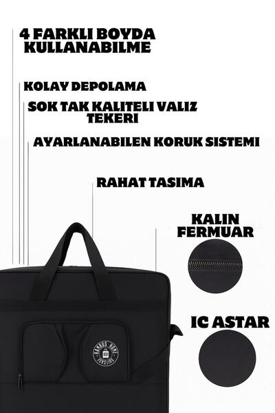 Bambus Home Premium 360 Degree Rotating 4 Wheel Triple Bellows Rolling Suitcase - Giant Size Bag