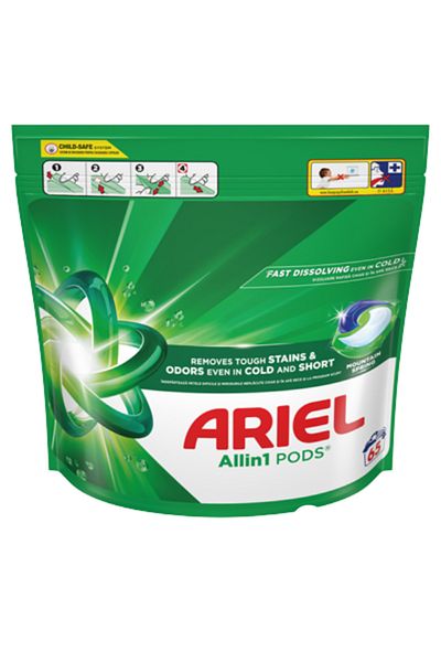 Ariel Mountain Spring All In One Pods Laundry Detergent Capsules, 65 Washes